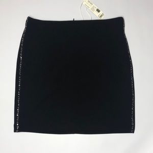 Black tight skirt with rhinestone detail, NEW